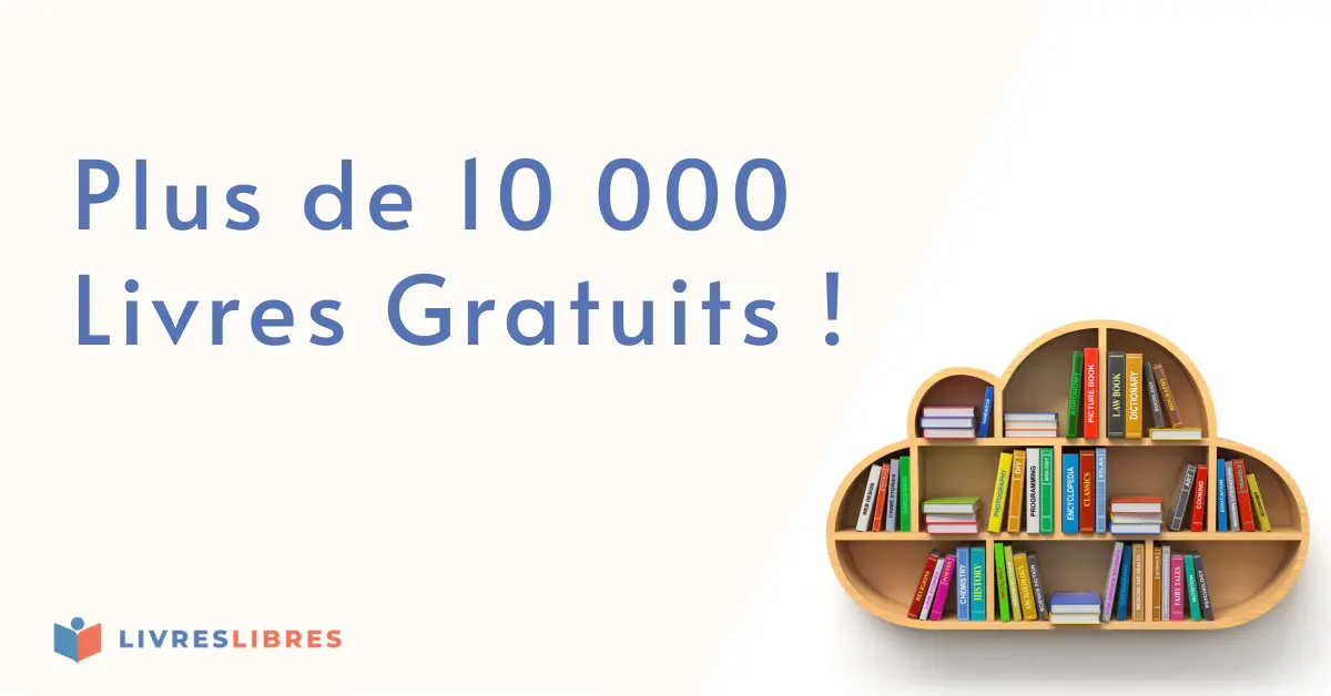 Plus de 10 000 livres gratuits : une étagère en forme de nuage remplie de livres colorés